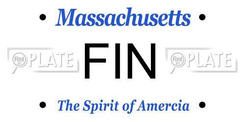 FIN Massachusetts License Plate