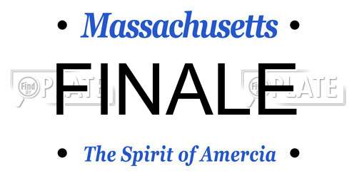 FINALE Massachusetts License Plate