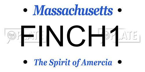 FINCH1 Massachusetts License Plate