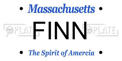 FINN Massachusetts License Plate