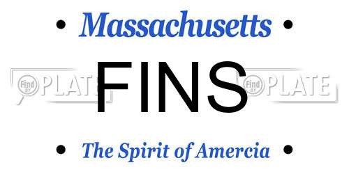 FINS Massachusetts License Plate