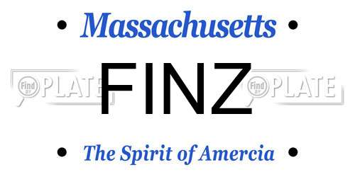 FINZ Massachusetts License Plate