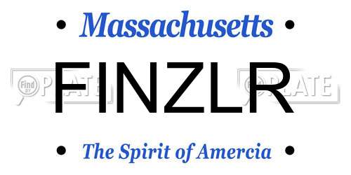 FINZLR Massachusetts License Plate