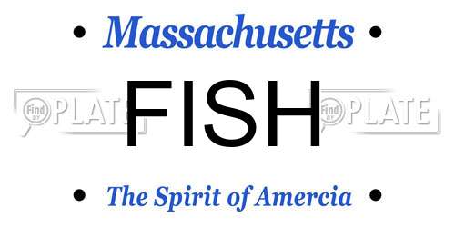 FISH Massachusetts License Plate