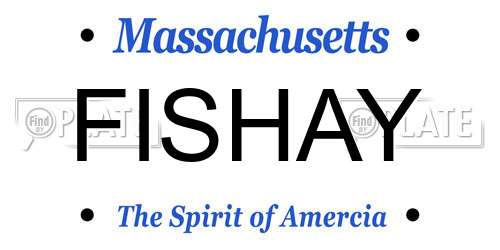 FISHAY Massachusetts License Plate