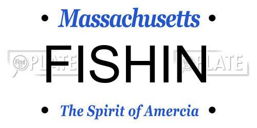 FISHIN Massachusetts License Plate