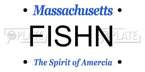 FISHN Massachusetts License Plate