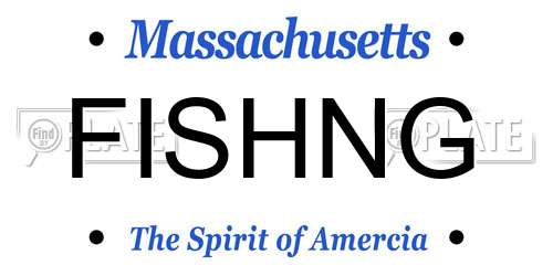 FISHNG Massachusetts License Plate