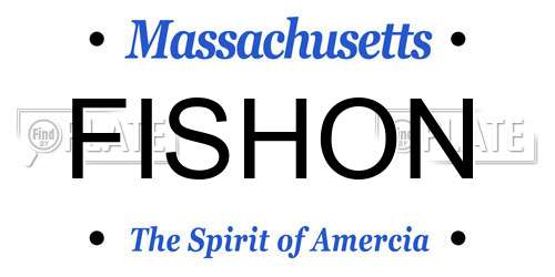 FISHON Massachusetts License Plate