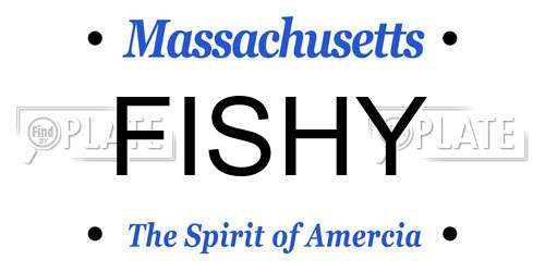 FISHY Massachusetts License Plate