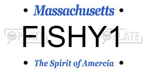 FISHY1 Massachusetts License Plate