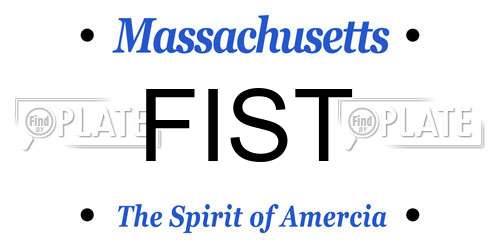 FIST Massachusetts License Plate