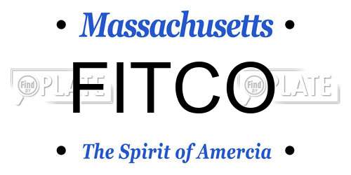 FITCO Massachusetts License Plate