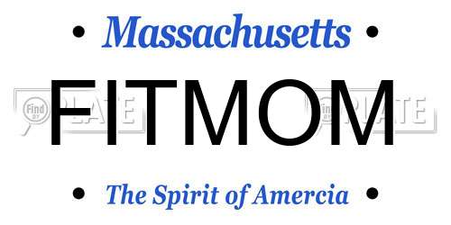 FITMOM Massachusetts License Plate