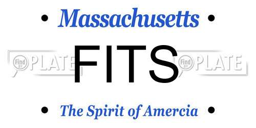 FITS Massachusetts License Plate