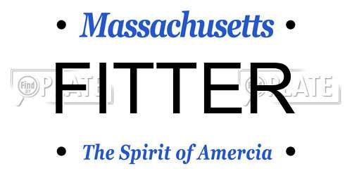FITTER Massachusetts License Plate