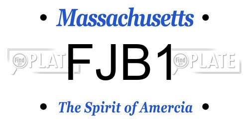 FJB1 Massachusetts License Plate