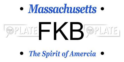 FKB Massachusetts License Plate