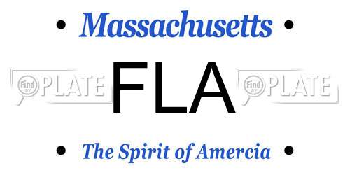FLA Massachusetts License Plate