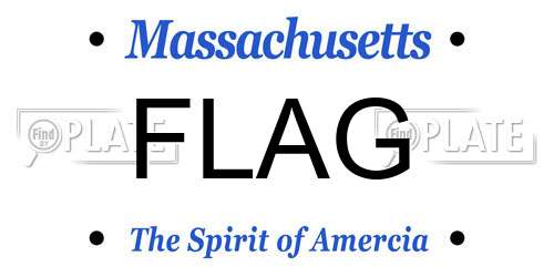 FLAG Massachusetts License Plate
