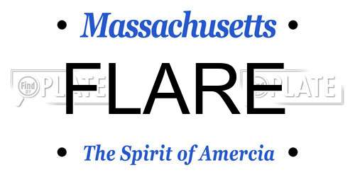 FLARE Massachusetts License Plate