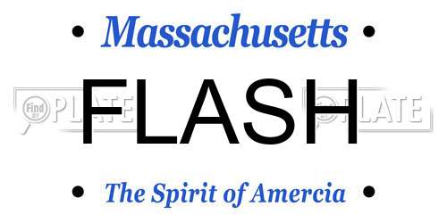 FLASH Massachusetts License Plate