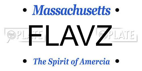 FLAVZ Massachusetts License Plate