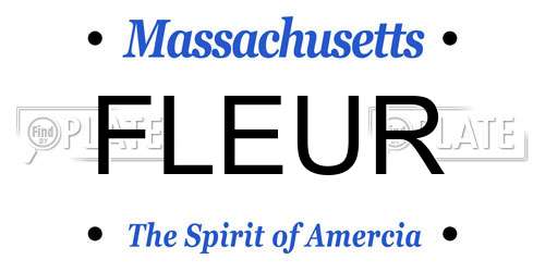 FLEUR Massachusetts License Plate