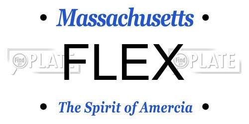 FLEX Massachusetts License Plate