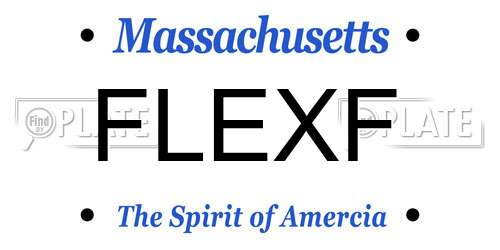 FLEXF Massachusetts License Plate