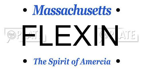 FLEXIN Massachusetts License Plate