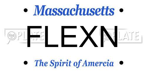 FLEXN Massachusetts License Plate