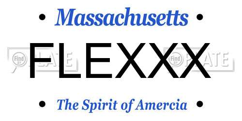 FLEXXX Massachusetts License Plate