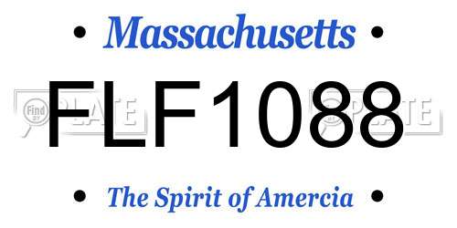 FLF1088 Massachusetts License Plate