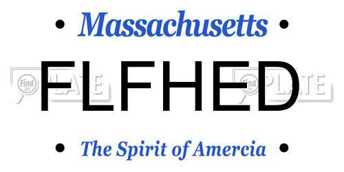 FLFHED Massachusetts License Plate