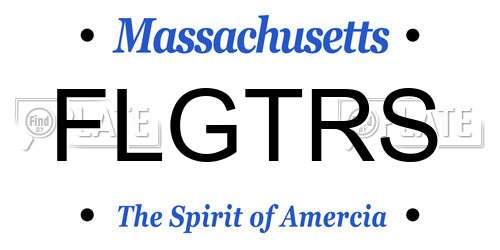 FLGTRS Massachusetts License Plate