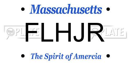 FLHJR Massachusetts License Plate