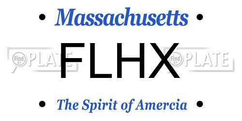 FLHX Massachusetts License Plate