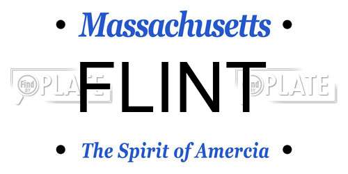 FLINT Massachusetts License Plate