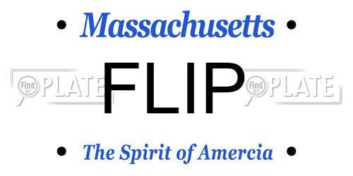 FLIP Massachusetts License Plate