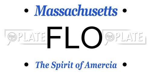 FLO Massachusetts License Plate