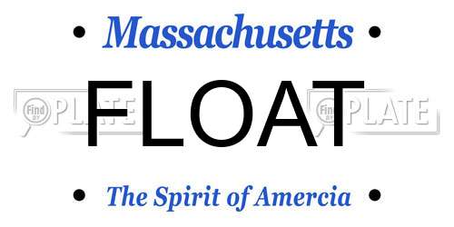 FLOAT Massachusetts License Plate
