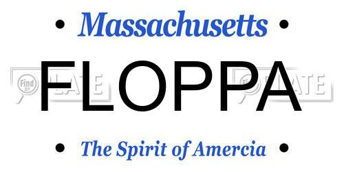 FLOPPA Massachusetts License Plate