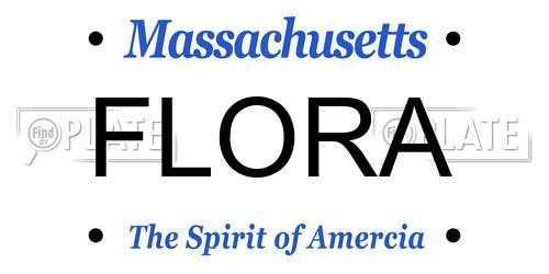 FLORA Massachusetts License Plate