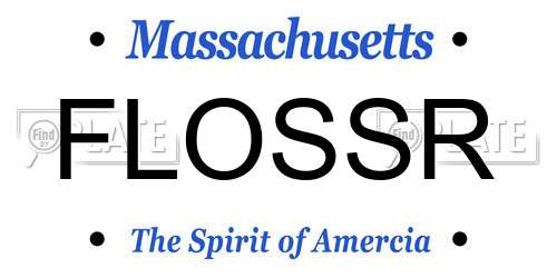 FLOSSR Massachusetts License Plate