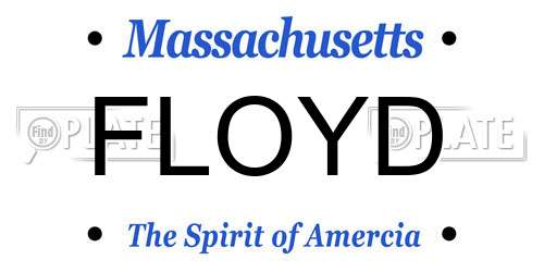 FLOYD Massachusetts License Plate