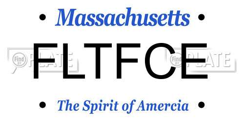FLTFCE Massachusetts License Plate