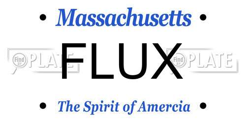 FLUX Massachusetts License Plate