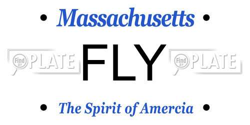 FLY Massachusetts License Plate