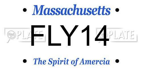 FLY14 Massachusetts License Plate